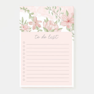 Floral To Do List Post-it Notes