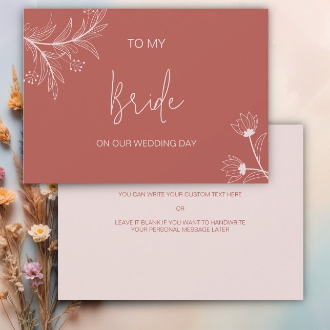  Floral To my Bride on Our Wedding Day card (Creator Uploaded)