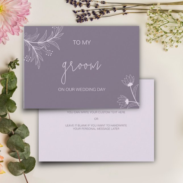  Floral To my Groom on Our Wedding Day card (Creator Uploaded)