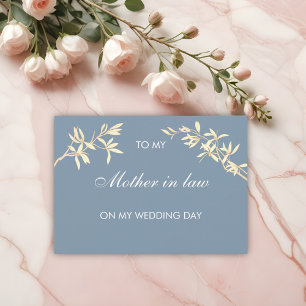 Floral To my mother in low on my Wedding Day Invitation