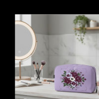 Floral Toiletry Bag Violet Bouquet