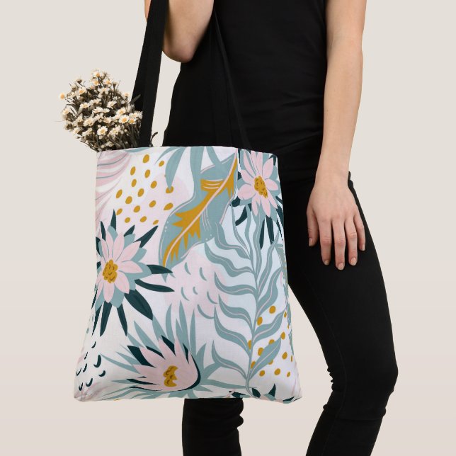Floral Tote Bag (Close Up)