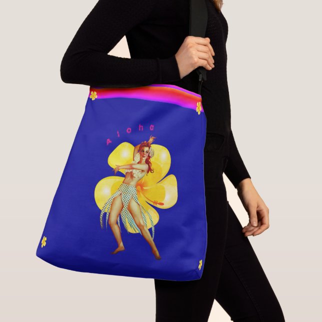 Floral Tote - Dancer - Hibiscus Flower (Close Up)