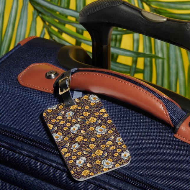 Floral Travel Luggage Tag (Front Insitu 1)