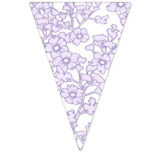 Floral Trellis Purple - White Bunting