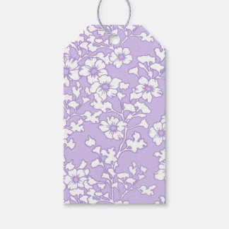 Floral Trellis White - Purple Gift Tags