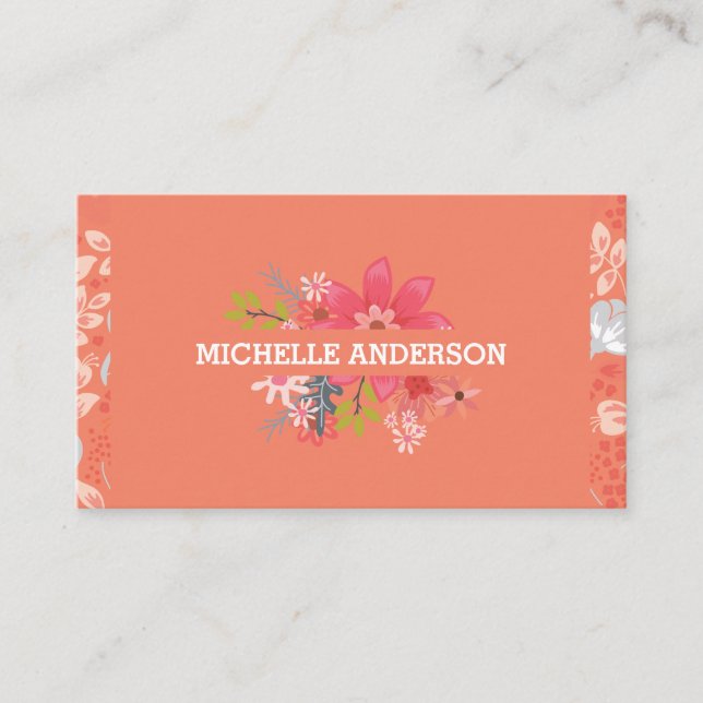 Floral Trim | Hidden Flowers | Florist Business Card (Front)