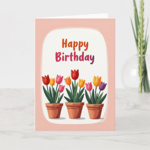 Floral Trio Birthday Card
