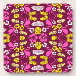 Floral Tropical Fruit Patterned Coaster