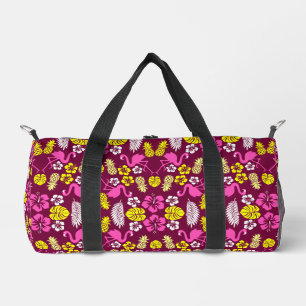 Floral Tropical Fruit Patterned Duffle Bag