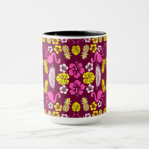 Floral Tropical Fruit Patterned Mug