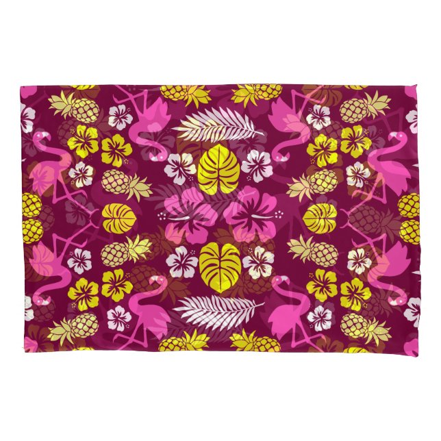 Floral Tropical Fruit Patterned Pillowcase (Front)