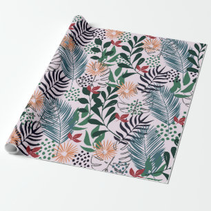 Floral Tropical Pattern Wrapping Papper Paper