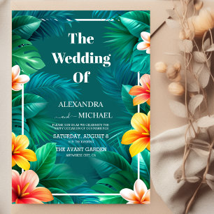 Floral Tropical Wedding Invitation
