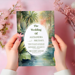 Floral Tropical Wedding Invitation