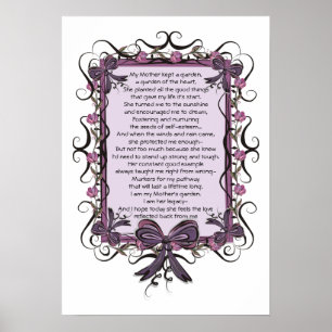Floral Tulip framed Mothers Day Poem Print