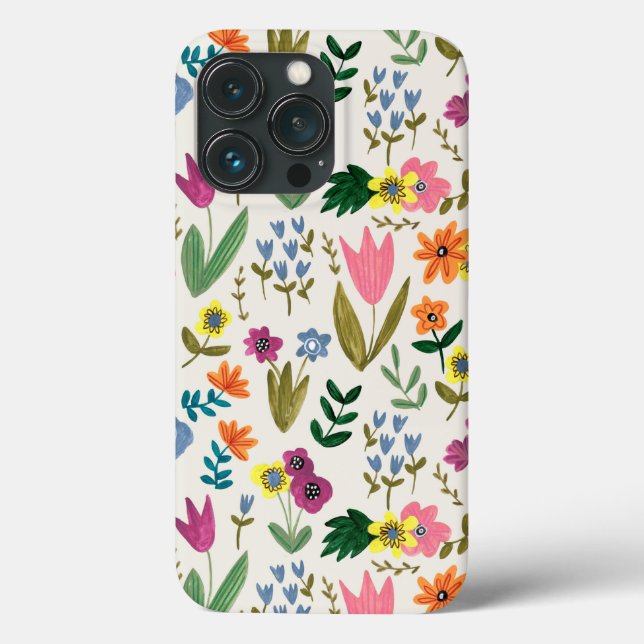 Floral tulips all-over print Case-Mate iPhone case (Back)