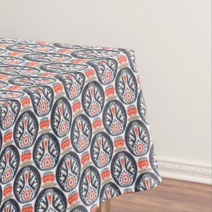 Floral Turkey Folk Art Pattern Tablecloth