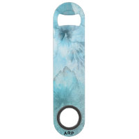 *~* Floral Turquoise Glitter Celestial Watercolor