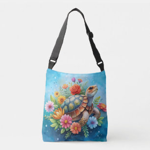 Floral Turtle Crossbody Bag