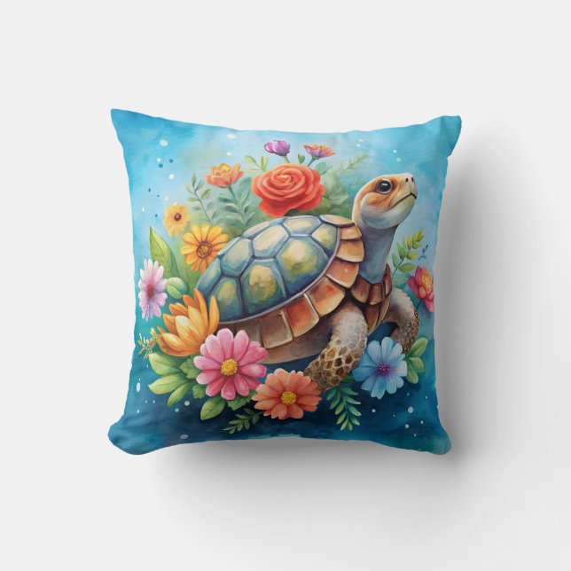 Floral Turtle Cushion (Front)