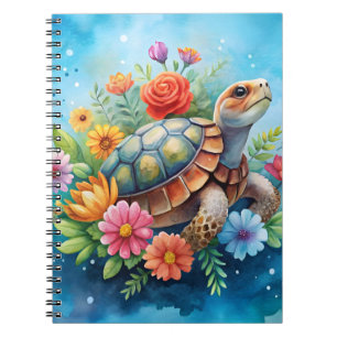 Floral Turtle Notebook