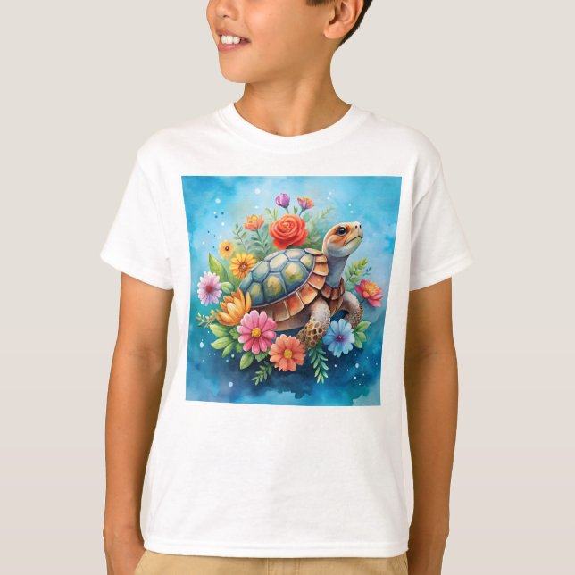Floral Turtle T-Shirt (Front)