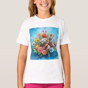 Floral Turtle T-Shirt