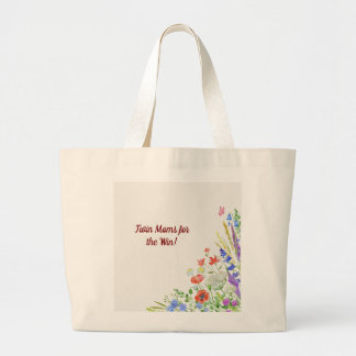 Floral Twin Mum Large Tote Bag