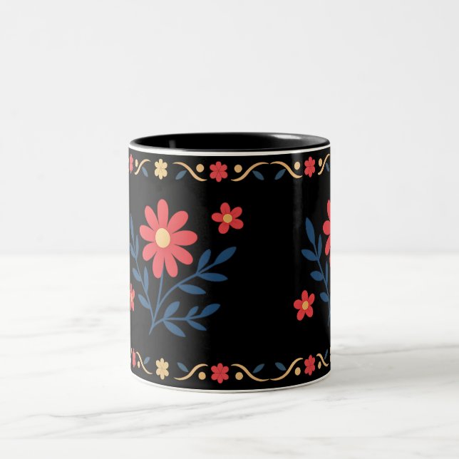 Floral Two-Tone Mug (Center)