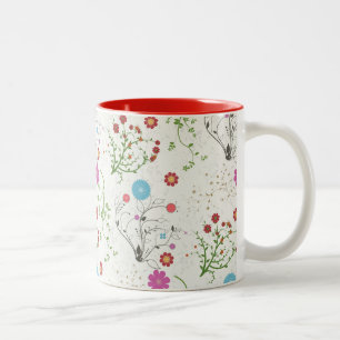 Floral Two-Tone Mug