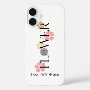 Floral Typography Phone Case