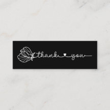 Floral Typography Simple Minimal Thank You Etsy Mi