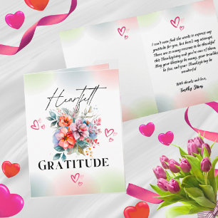 Floral Typography Thanksgiving Card
