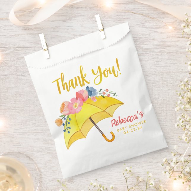 Floral Umbrella Baby Shower Favour Bag – April Sho (Clipped)