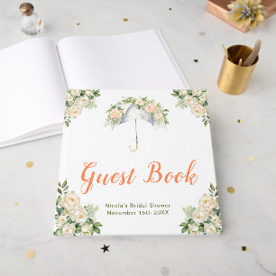 Floral Umbrella Bridal Shower Guest Book
