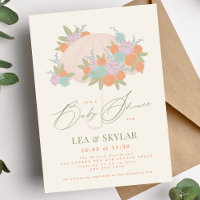 Floral Umbrella Neutral Unisex Baby Shower