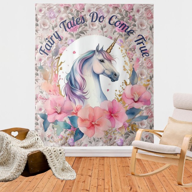 Floral Unicorn Fairy Tale Tapestry (Creator Uploaded)