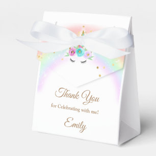 Floral unicorn favour bags box