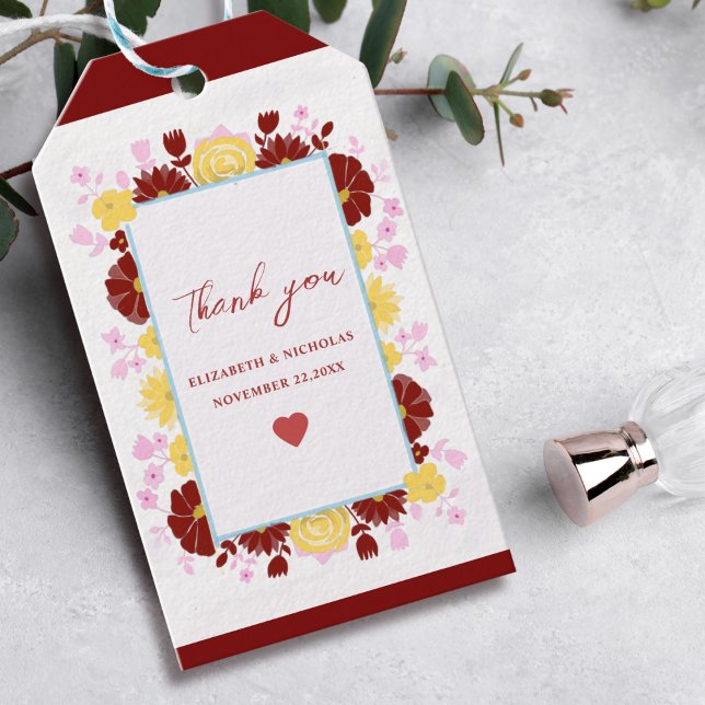 floral unique elegant wedding favour Gift Tag (Creator Uploaded)