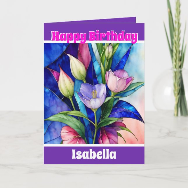 Floral Unique Modern Elegant Collection Card (Front)