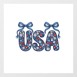 Floral USA Bow Patriotic Vector Design_1