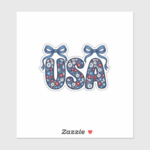Floral USA Bow Patriotic Vector Design_1