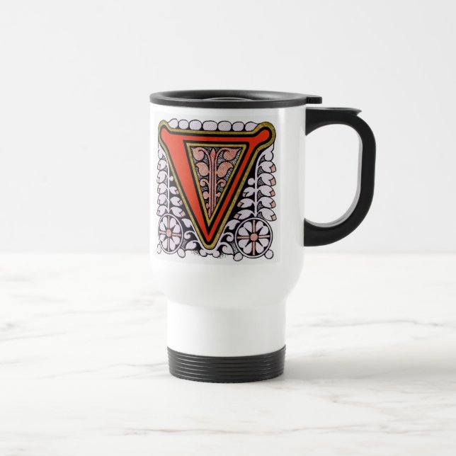 Floral 'V' -  Mug (Right)