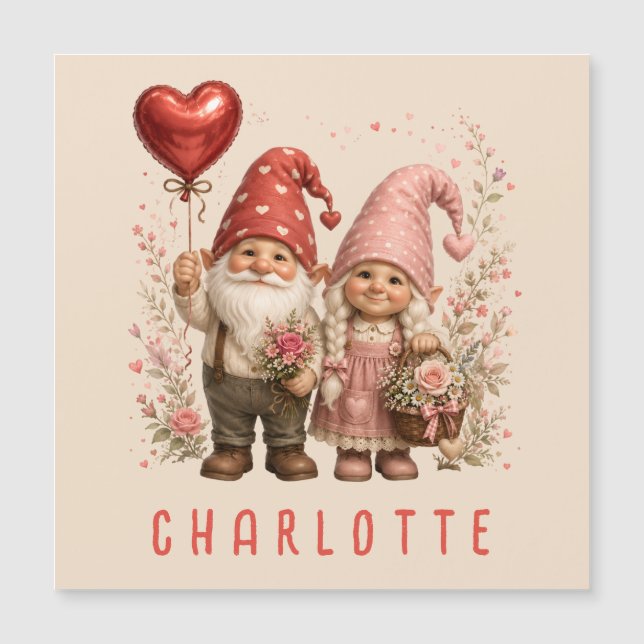 Floral Valentine Gnomes Custom (Front)