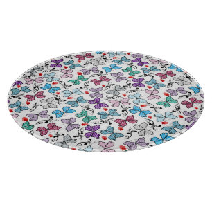 Floral Valentine Pattern Cutting Board