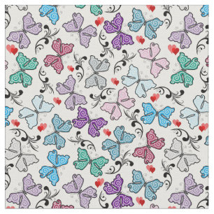 Floral Valentine Pattern Fabric