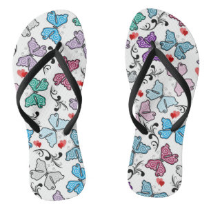 Floral Valentine Pattern Jandals