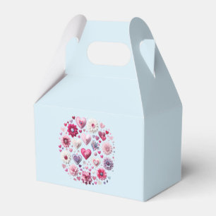 Floral Valentine's Day heart Favour Box
