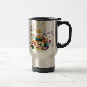 Floral vector Travel Mug